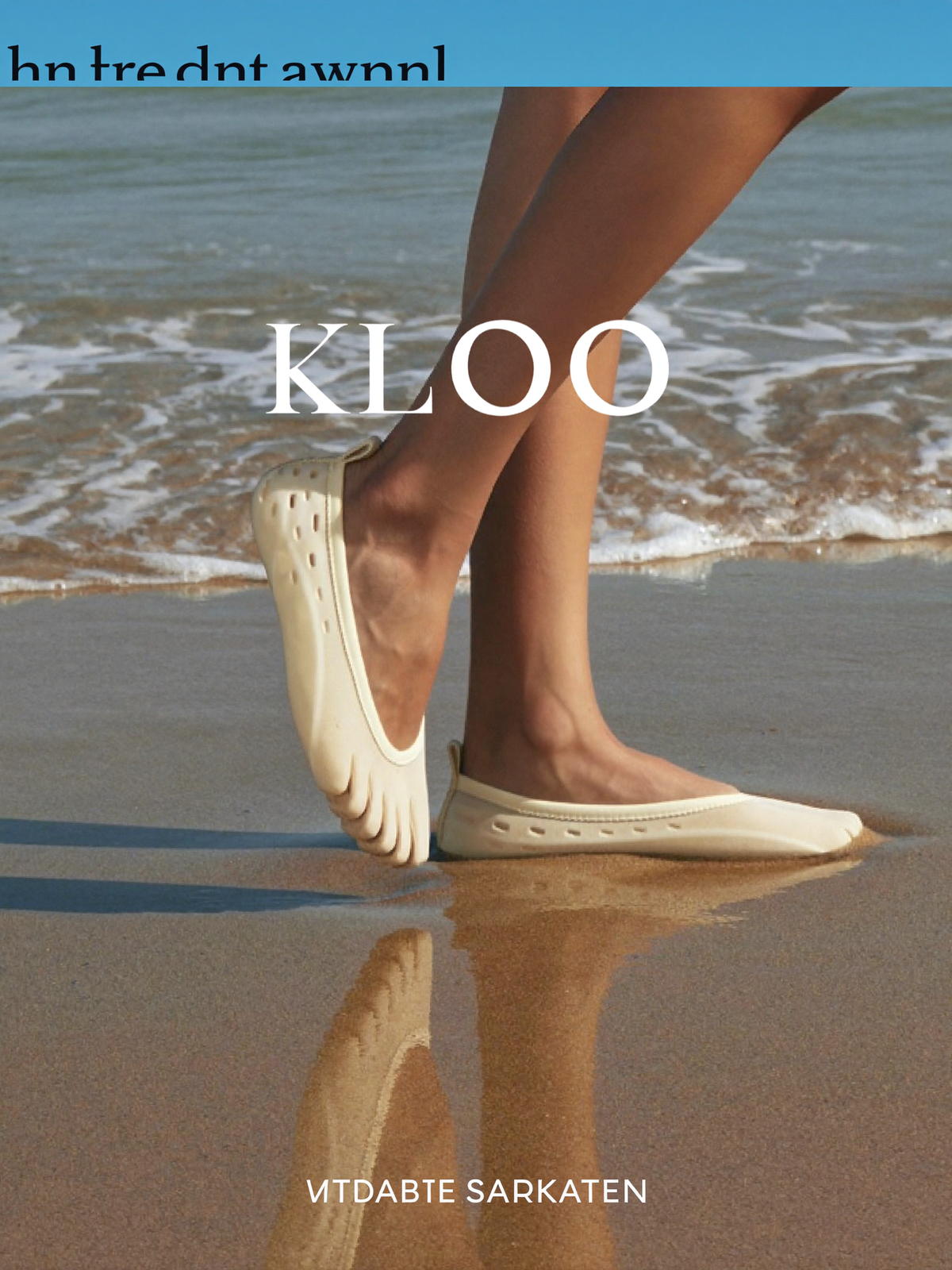 Barefoot Comfort Walking Shoes worn on wet sand