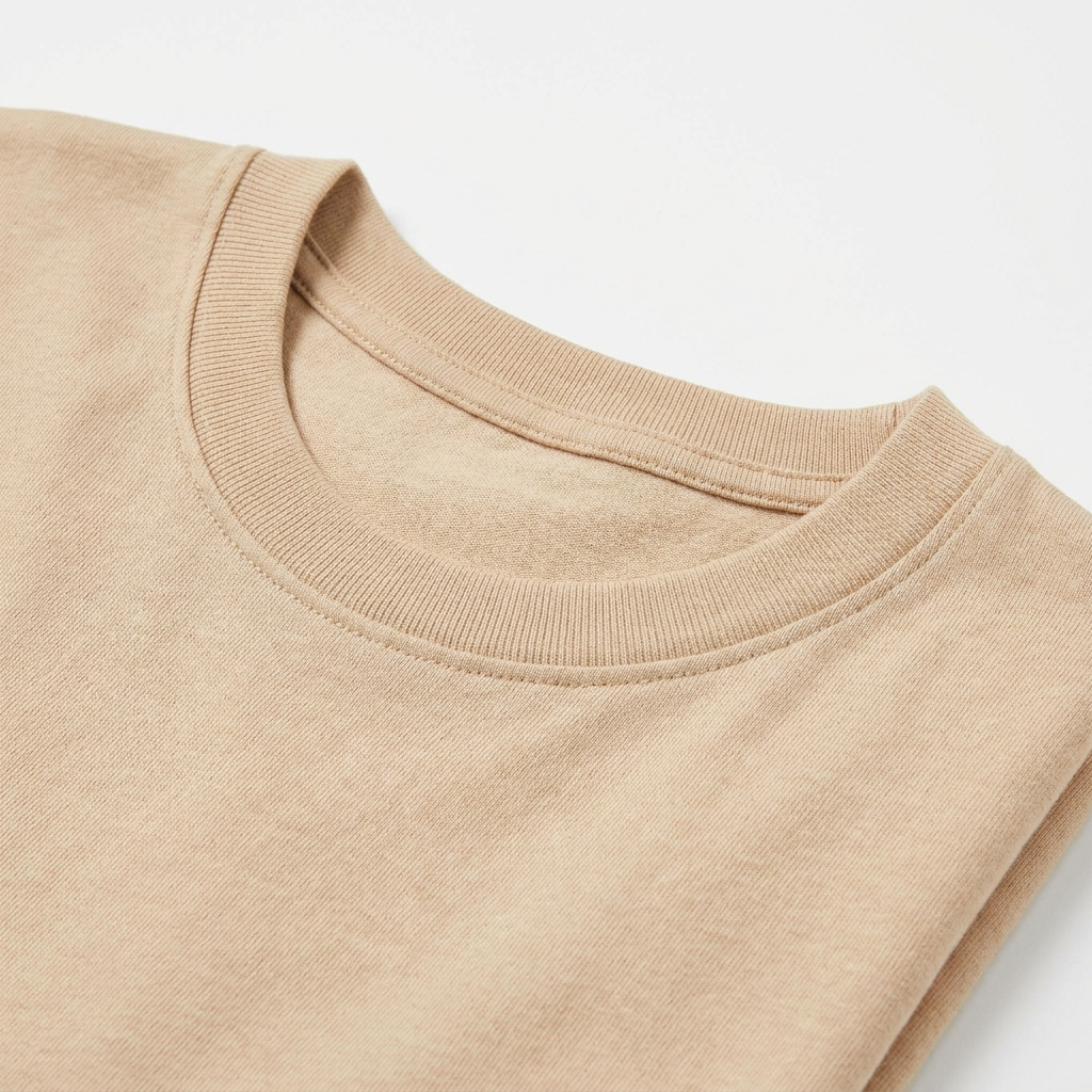 Knit Drop-Shoulder Tee fabric detail