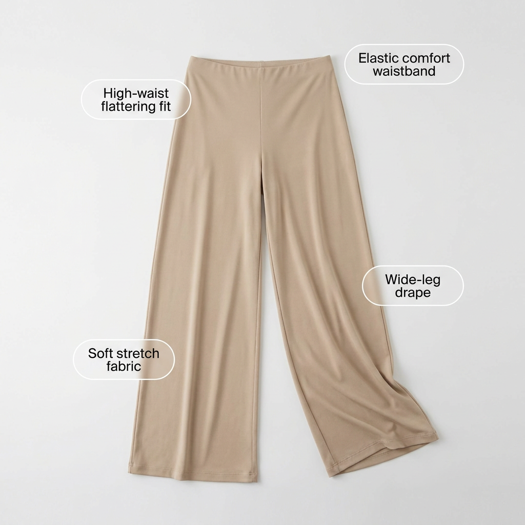 Wide-Leg High-Waist Pants benefit highlights