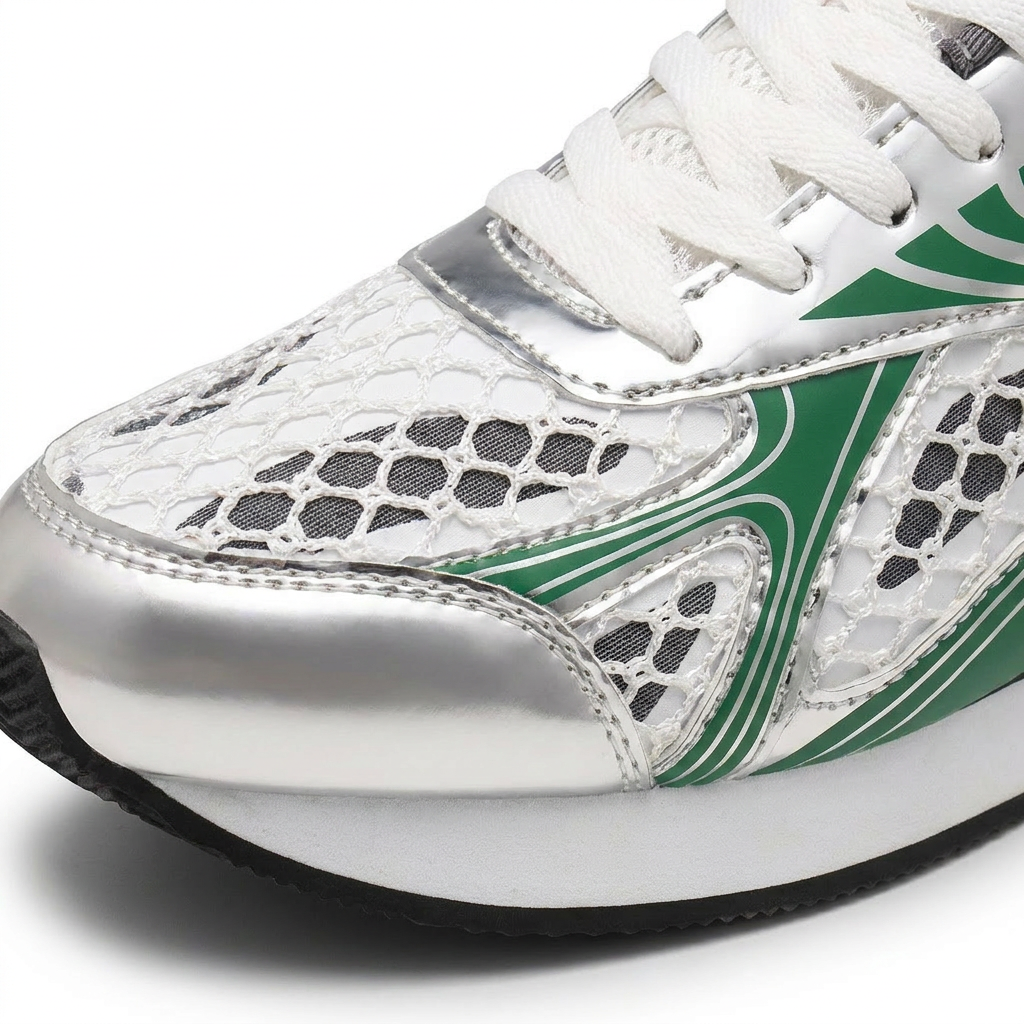 Lace-Up Low Top Sneakers fabric detail